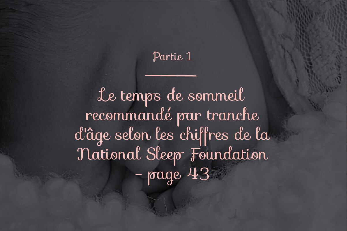 Le temps de sommeil recommandé par tranche d’âge selon les chiffres de la National Sleep Foundation