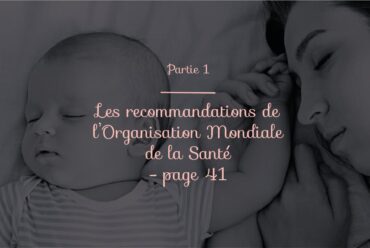 Les recommandations de l’Organisation Mondiale de la Santé (1)