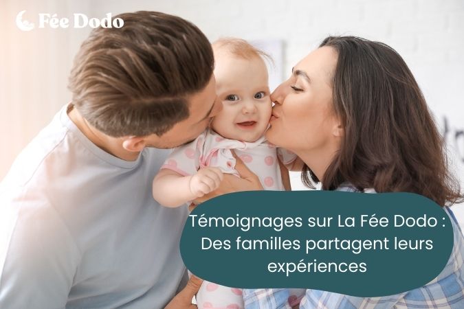 Papa et maman qui embrassent leur bébé