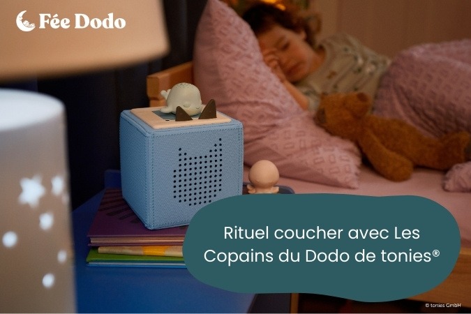 toniebox et un enfant qui dort