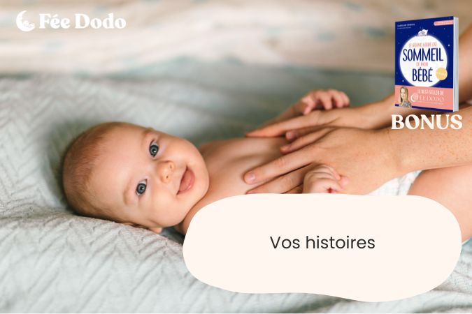 bébé souriant sur le dos