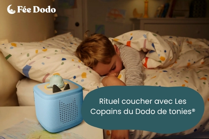 toniebox 2 et un enfant qui dort